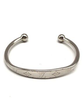 Louis Vuitton Jonk Monogram Bangle Bracelet Accessory Silver